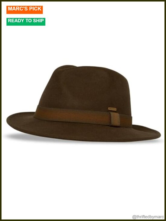 Wool Felt Fedora Hat with UPF 50 Sun Protection, Adjustable main image 5
